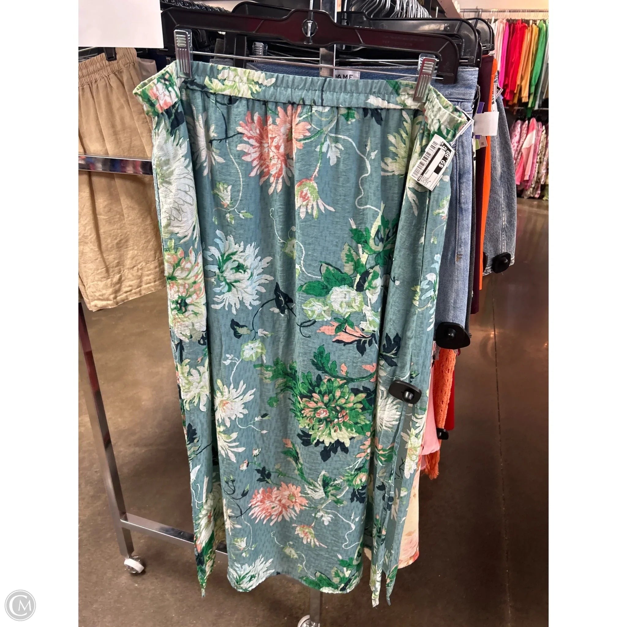 Skirt Maxi By H&m In Green, Size: L