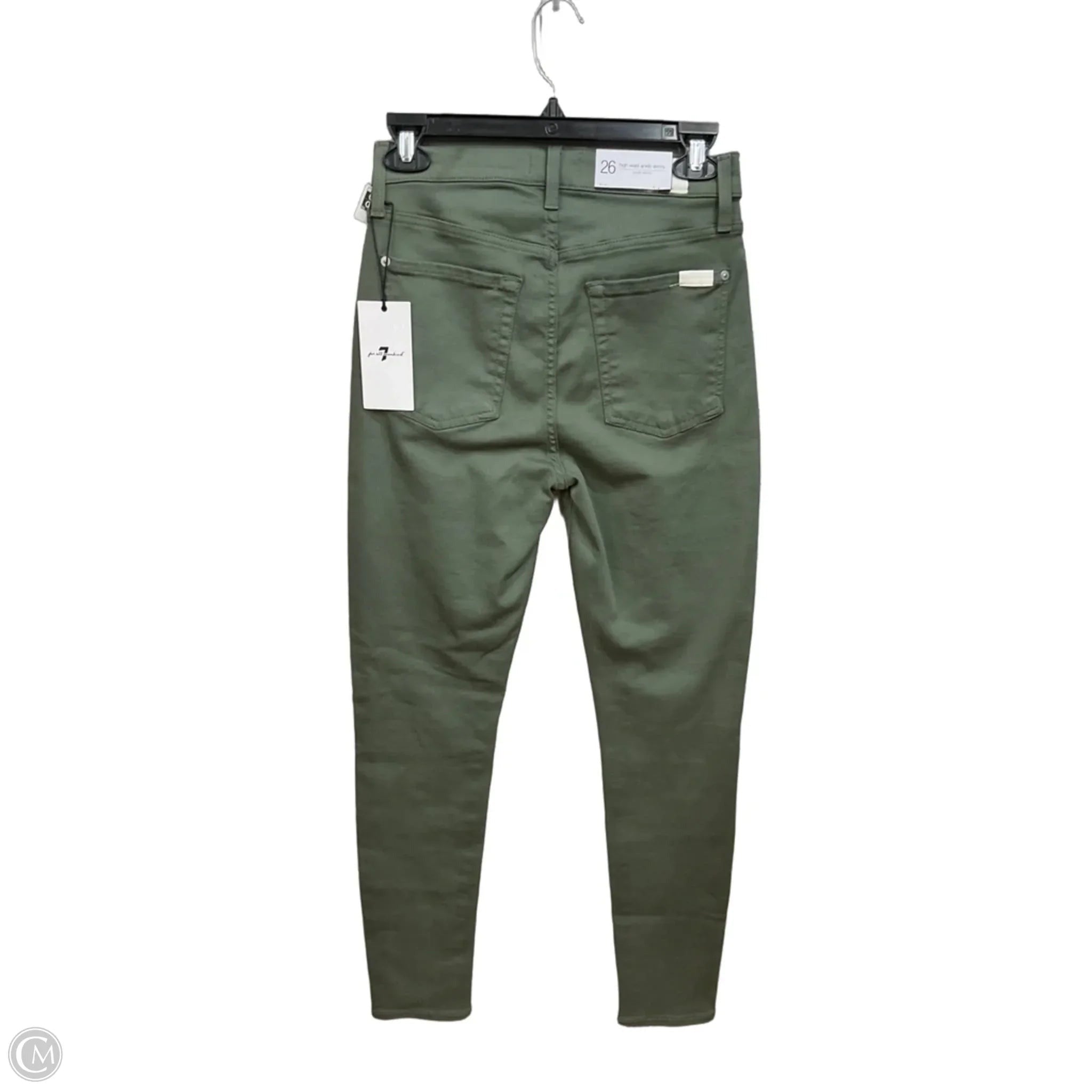 Jeans Skinny By 7 For All Mankind In Green, Size: 4