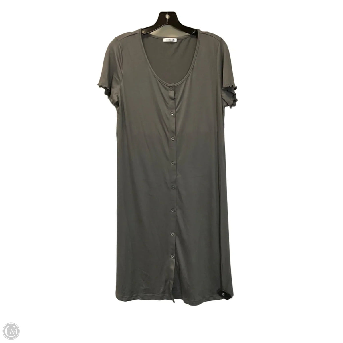 Dress Casual Midi By Ekouaer In Grey, Size: M