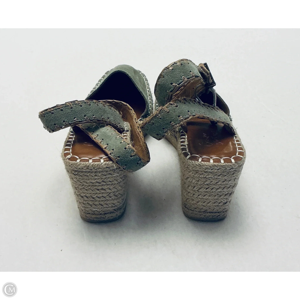 Shoes Heels Wedge By Crown Vintage In Green, Size: 9