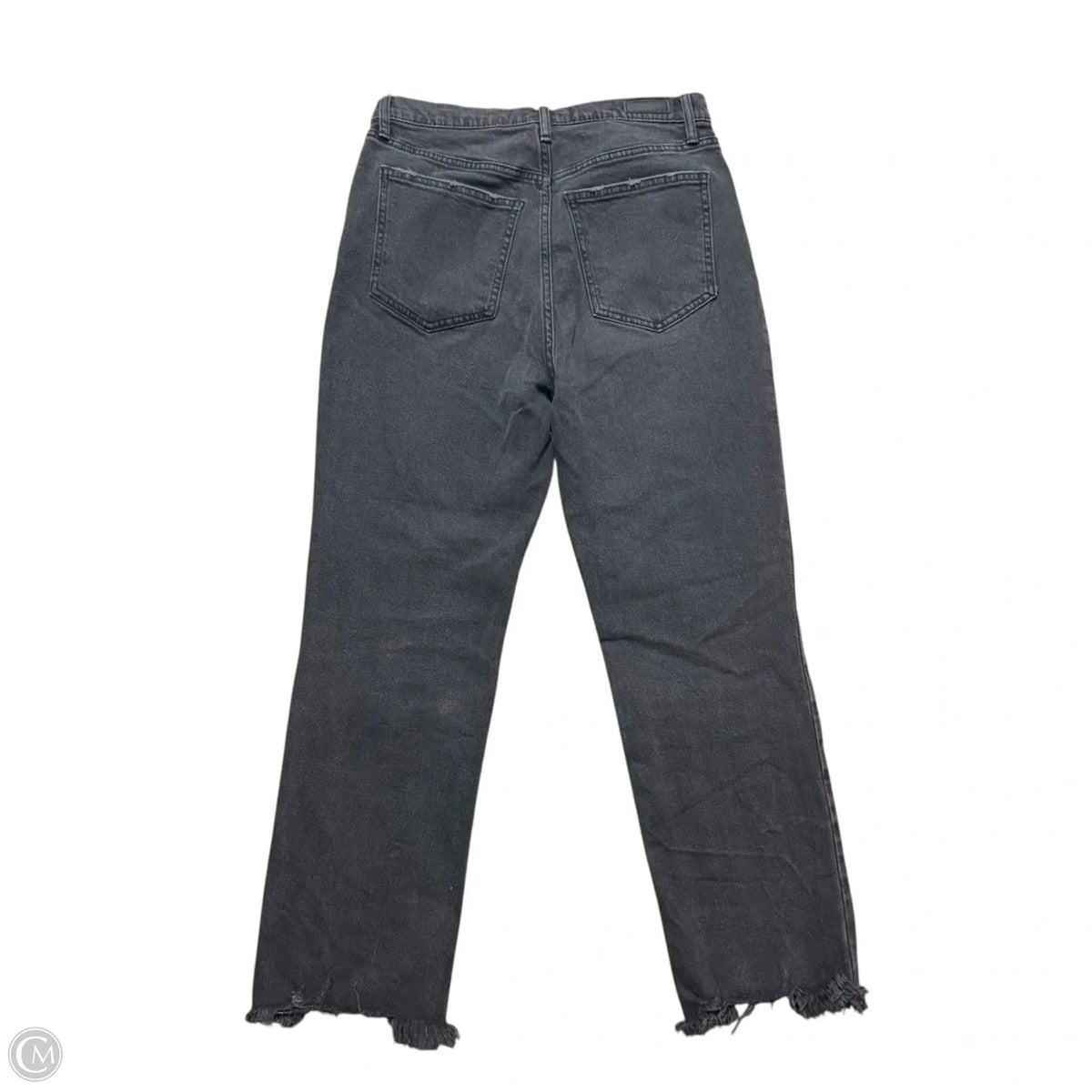 Jeans Straight By Abercrombie And Fitch In Black Denim, Size: 6