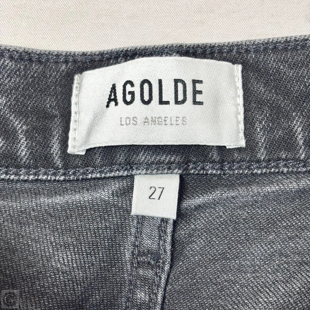 Jeans Straight By Agolde In Black Denim, Size: 4