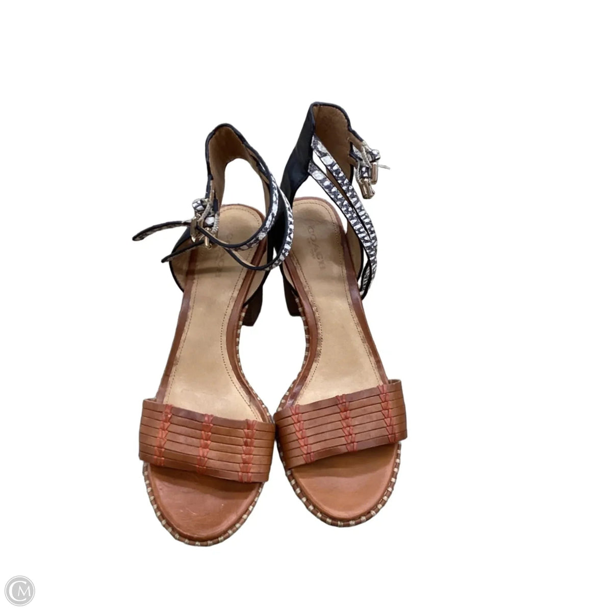 Sandals Designer By Coach In Brown, Size: 7.5