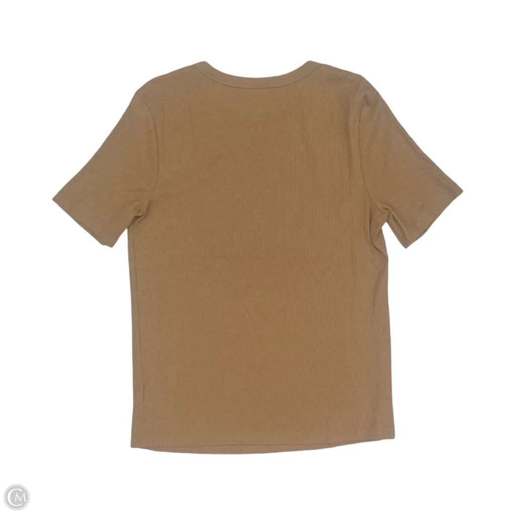 Top Short Sleeve Basic By A New Day In Tan, Size: Xl