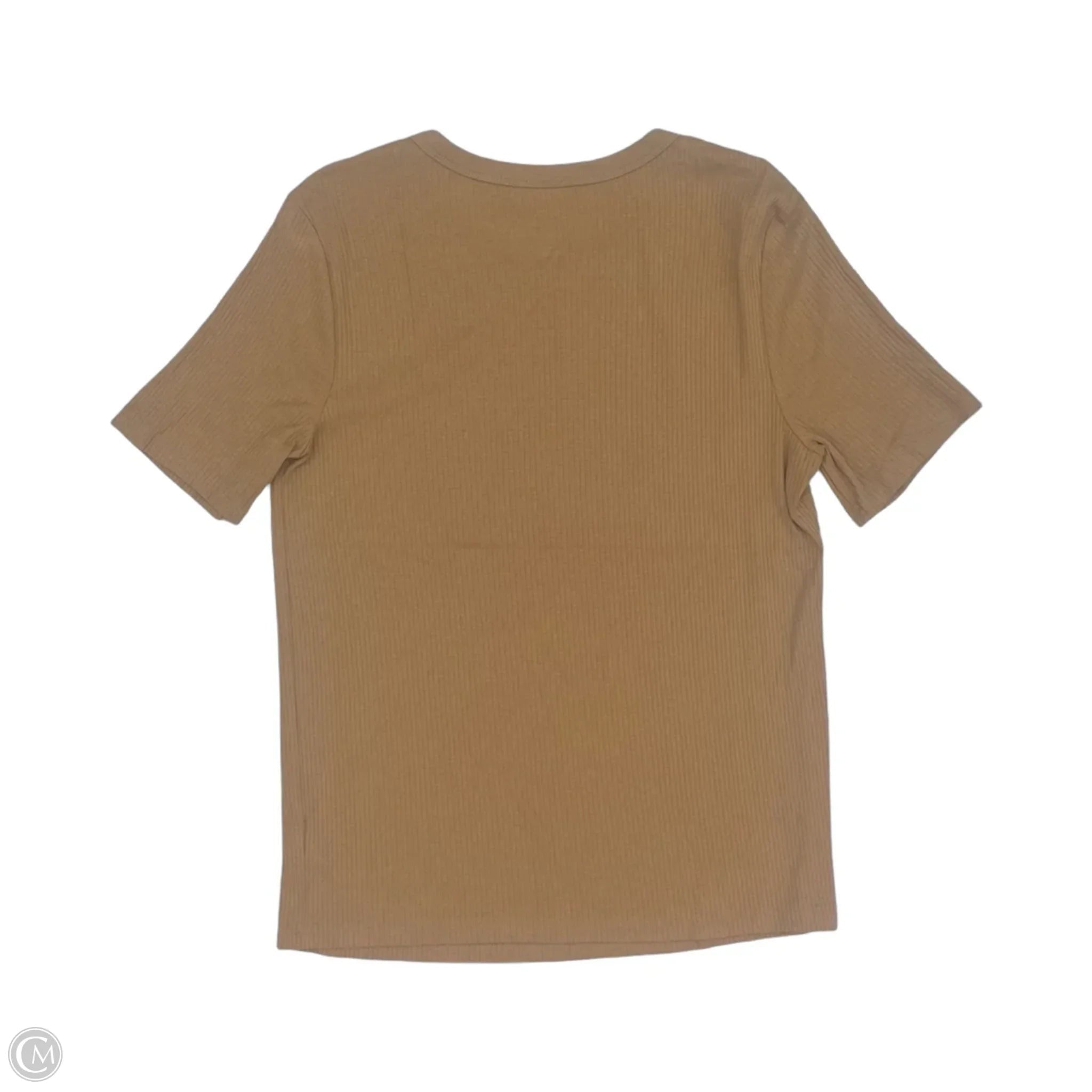 Top Short Sleeve Basic By A New Day In Tan, Size: Xl