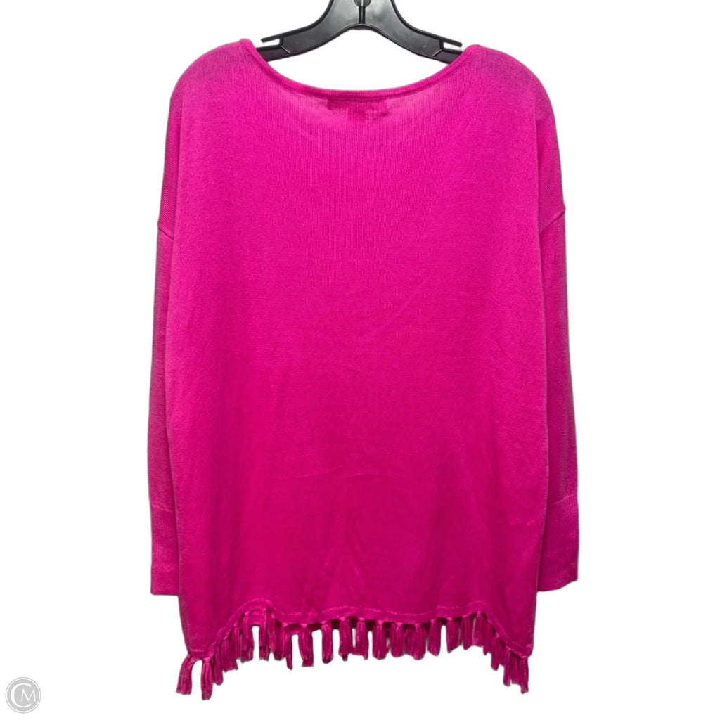 Fringe Sweater Designer By Lilly Pulitzer In Pink, Size: L