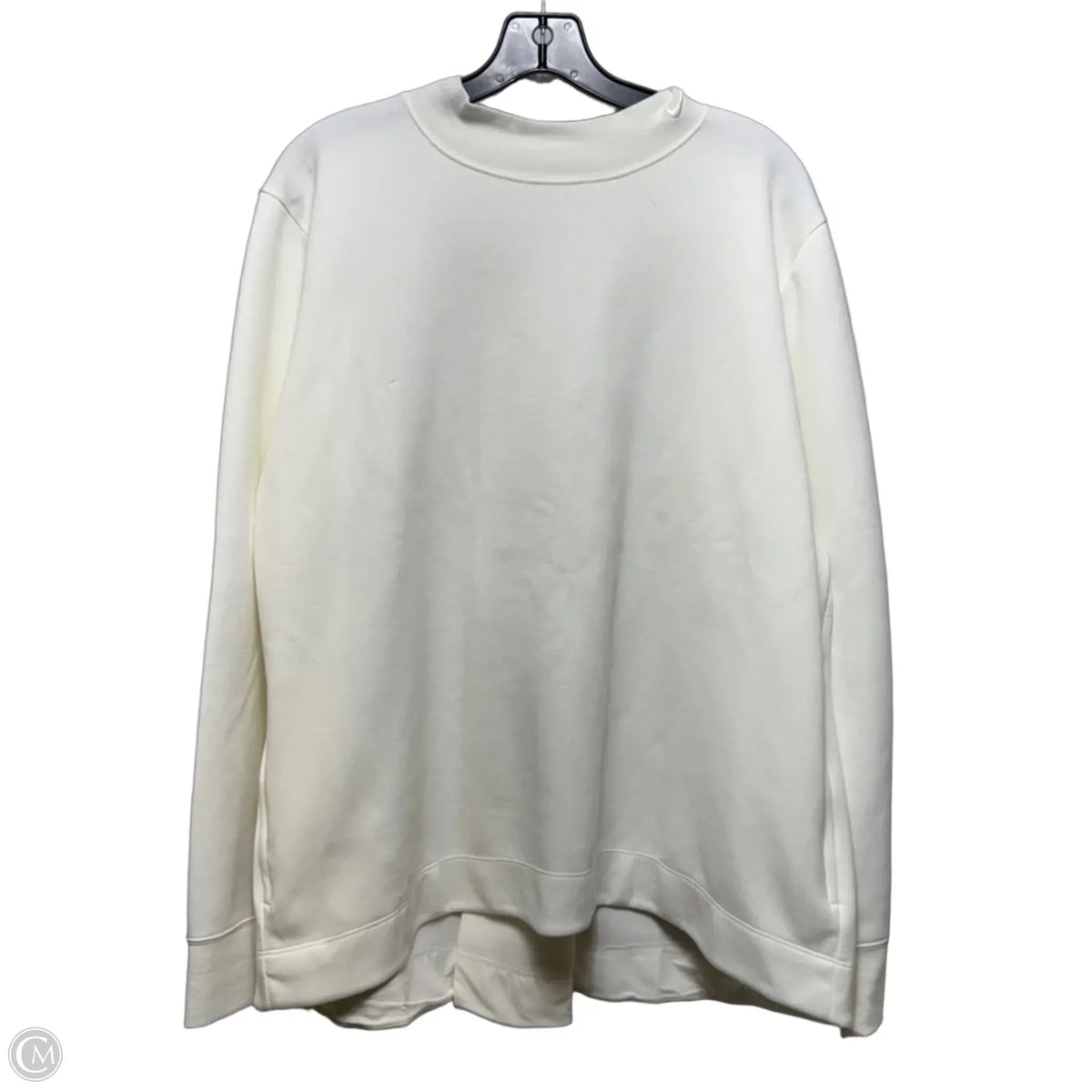 Athletic Top Long Sleeve Collar By Nike Apparel In White, Size: Xxl
