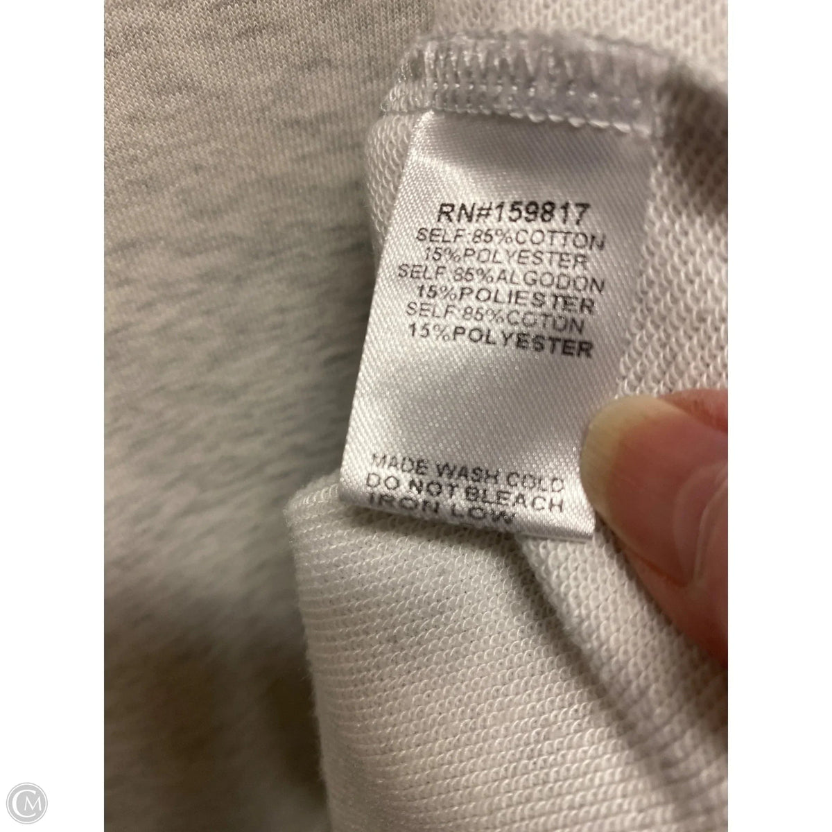 Sweatshirt Crewneck By Clothes Mentor In Grey, Size: M