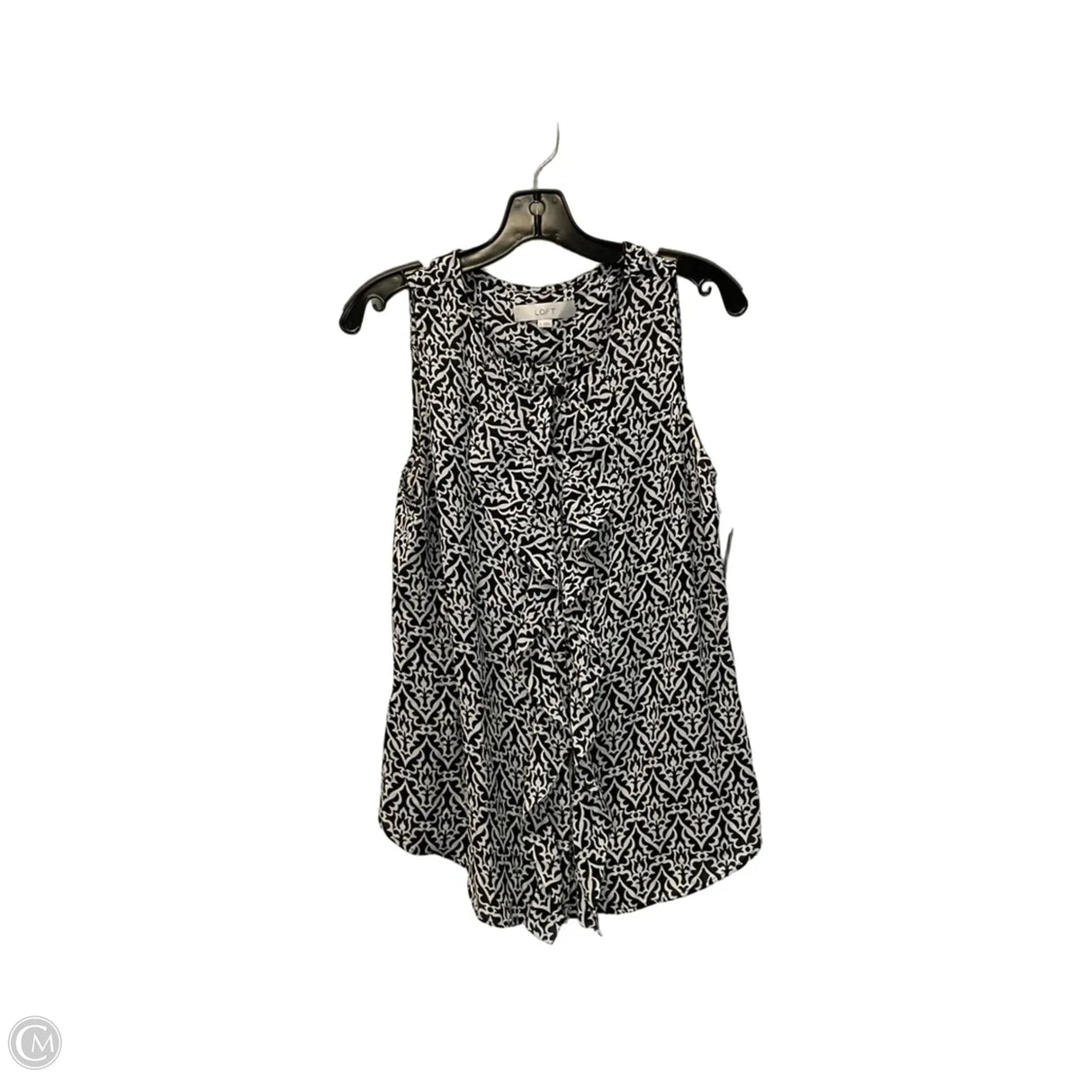 Top Sleeveless By Loft In Black, Size: M