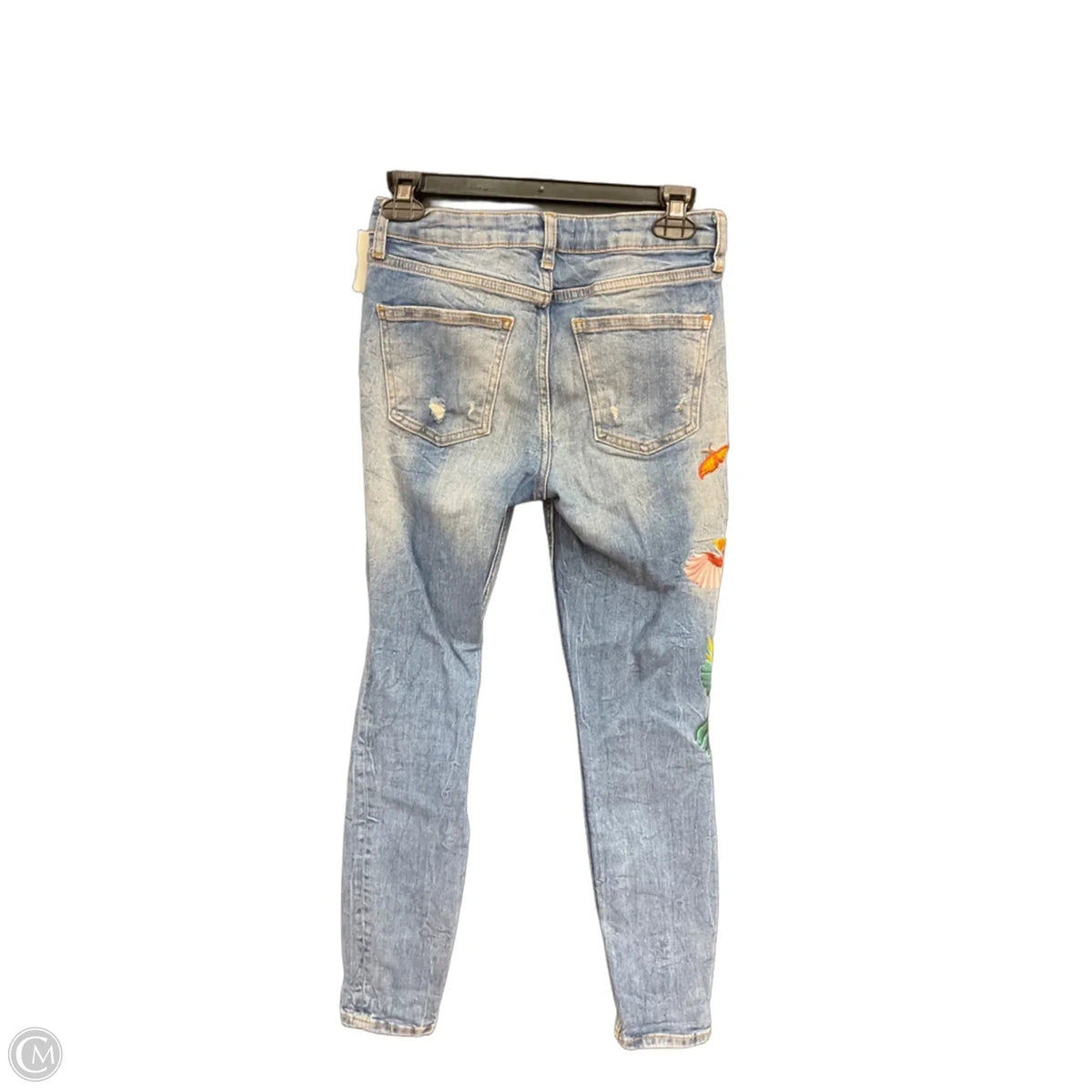 Jeans Skinny By Zara Women In Blue Denim, Size: 4