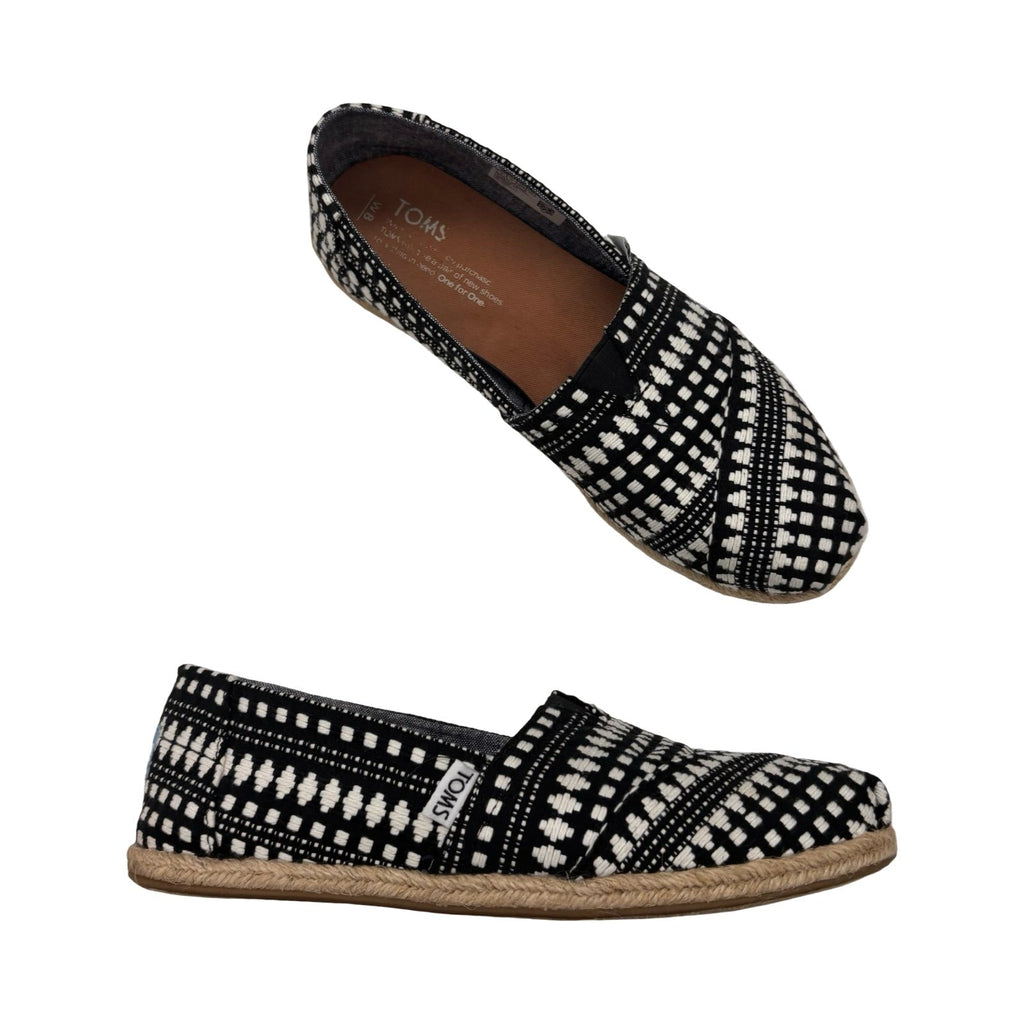Shoes Flats By Toms In Black, Size:8.5