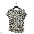 Top Short Sleeve Basic By Banana Republic In Animal Print, Size: S