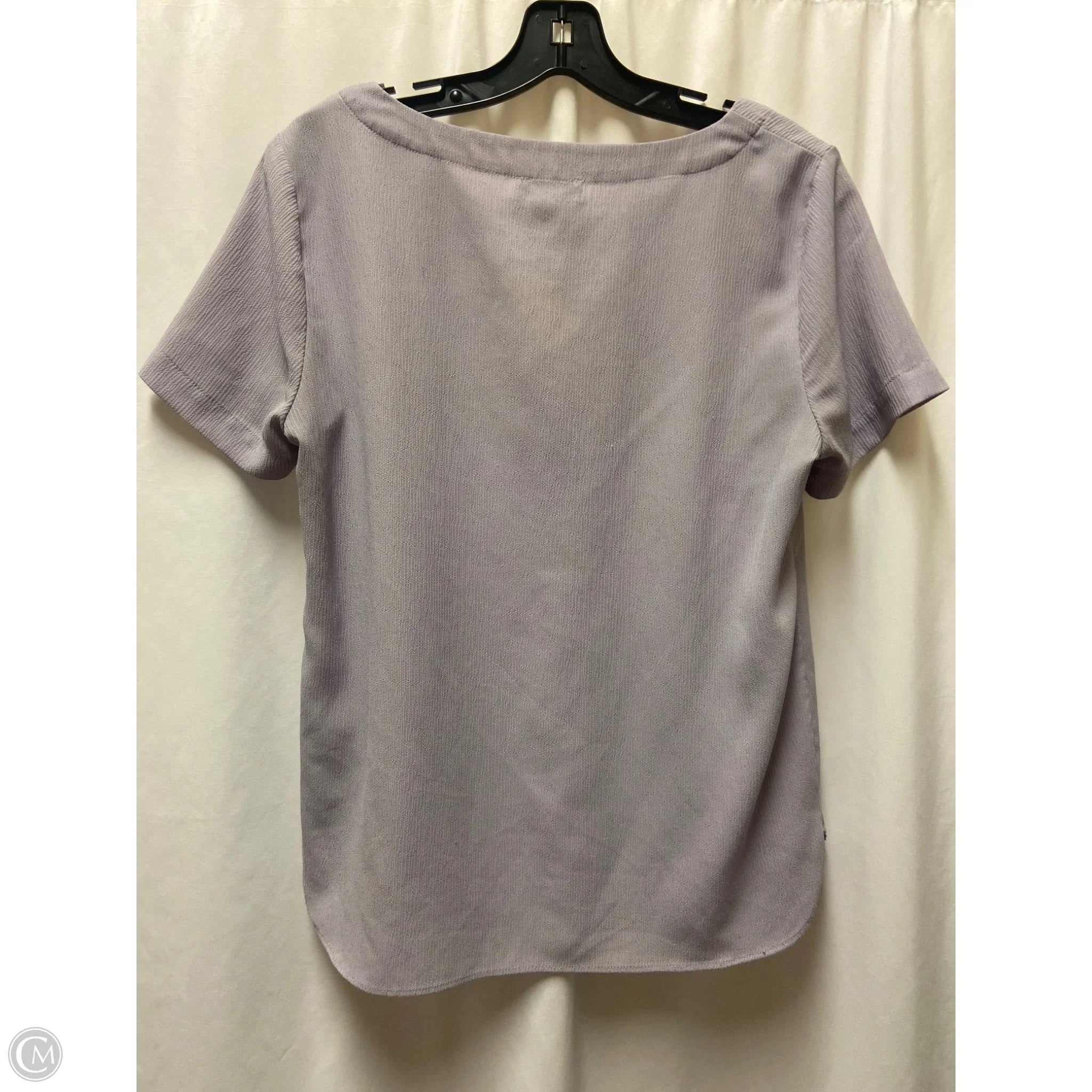 Top Short Sleeve By Adrienne Vittadini In Purple, Size: M