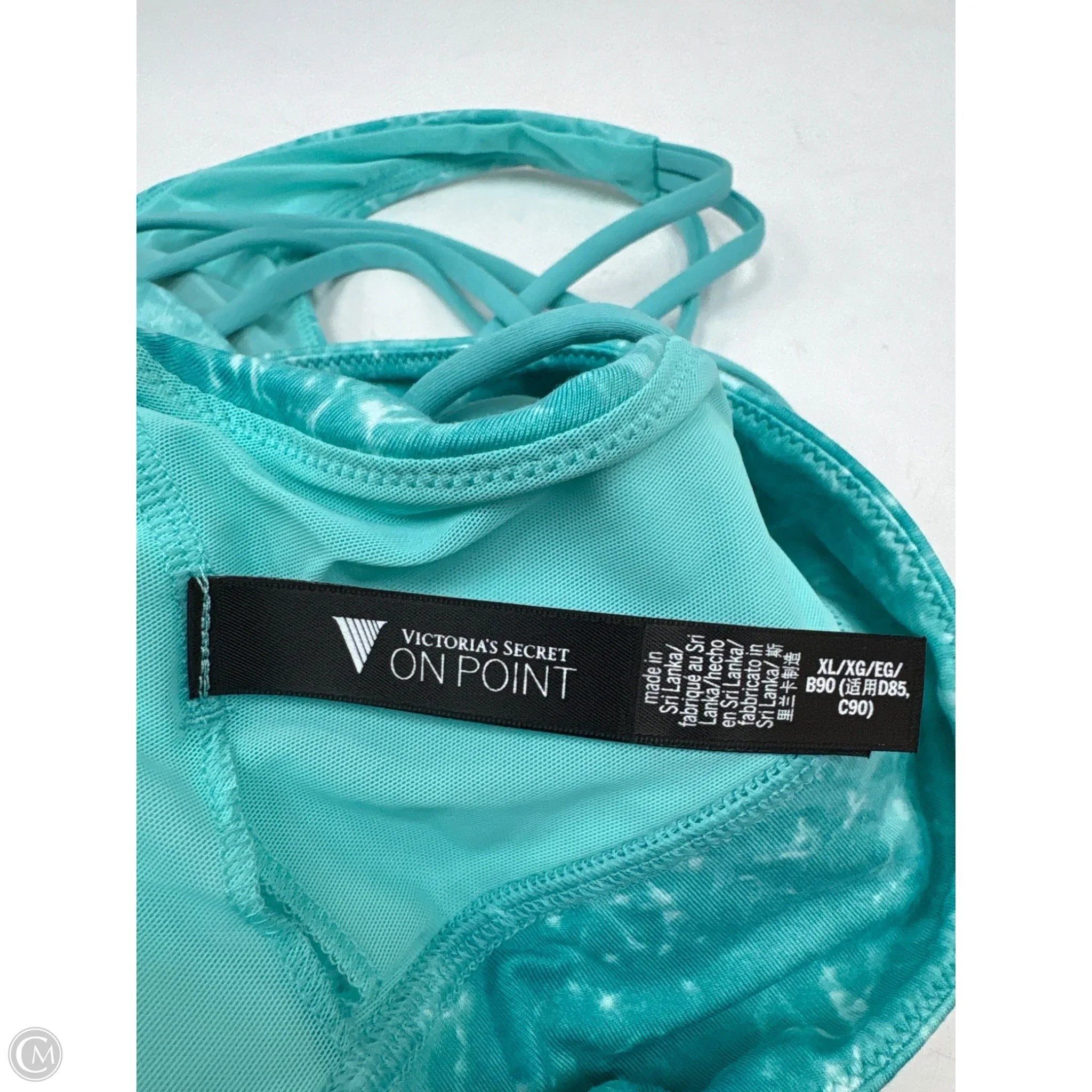 Athletic Bra By Victorias Secret In Aqua, Size: Xl