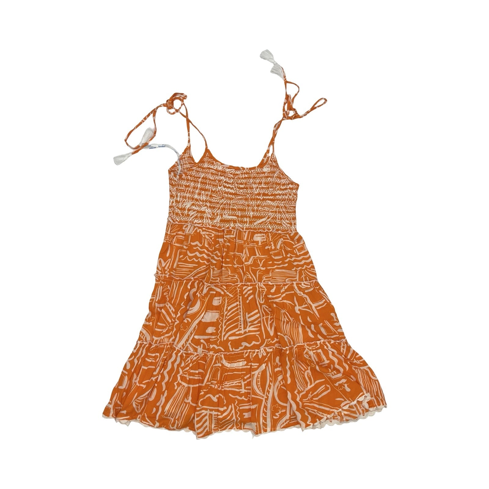 Dress Casual Short By Blue Island In Orange, Size:S