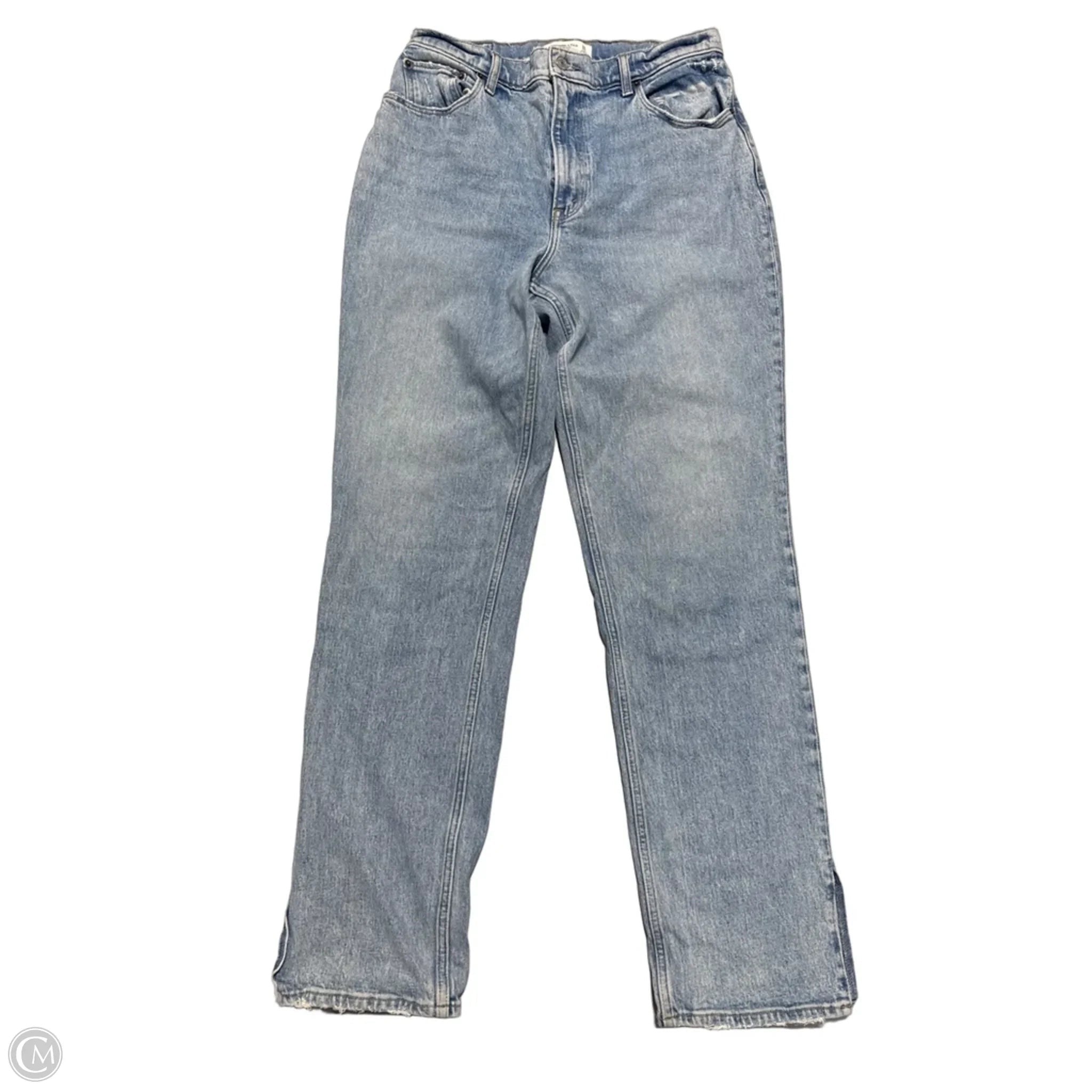 Jeans Straight By Abercrombie And Fitch In Blue Denim, Size: 12l