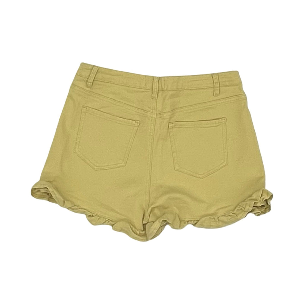Shorts By Listicle In Yellow Denim, Size:L