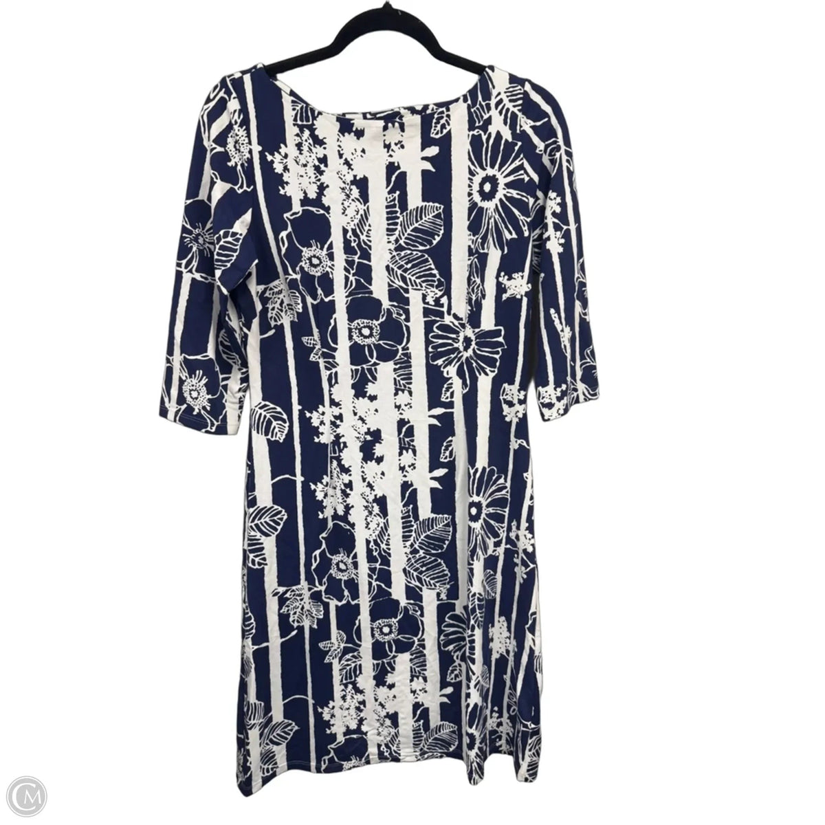Dress Casual Midi By J Mclaughlin In Blue & White, Size: M
