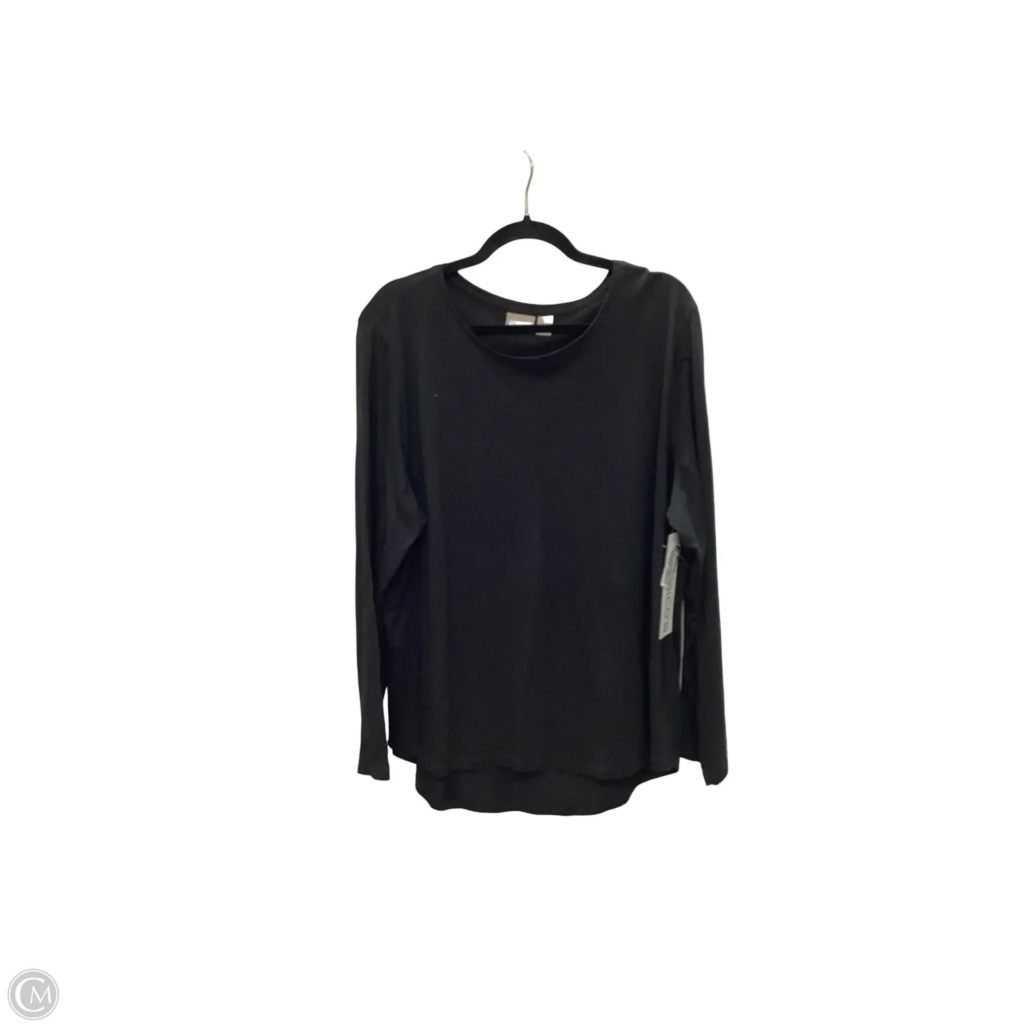 Top Long Sleeve Basic By Chicos In Black, Size: Xl