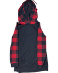 Top Ls By White Birch In Black & Red, Size:Xl