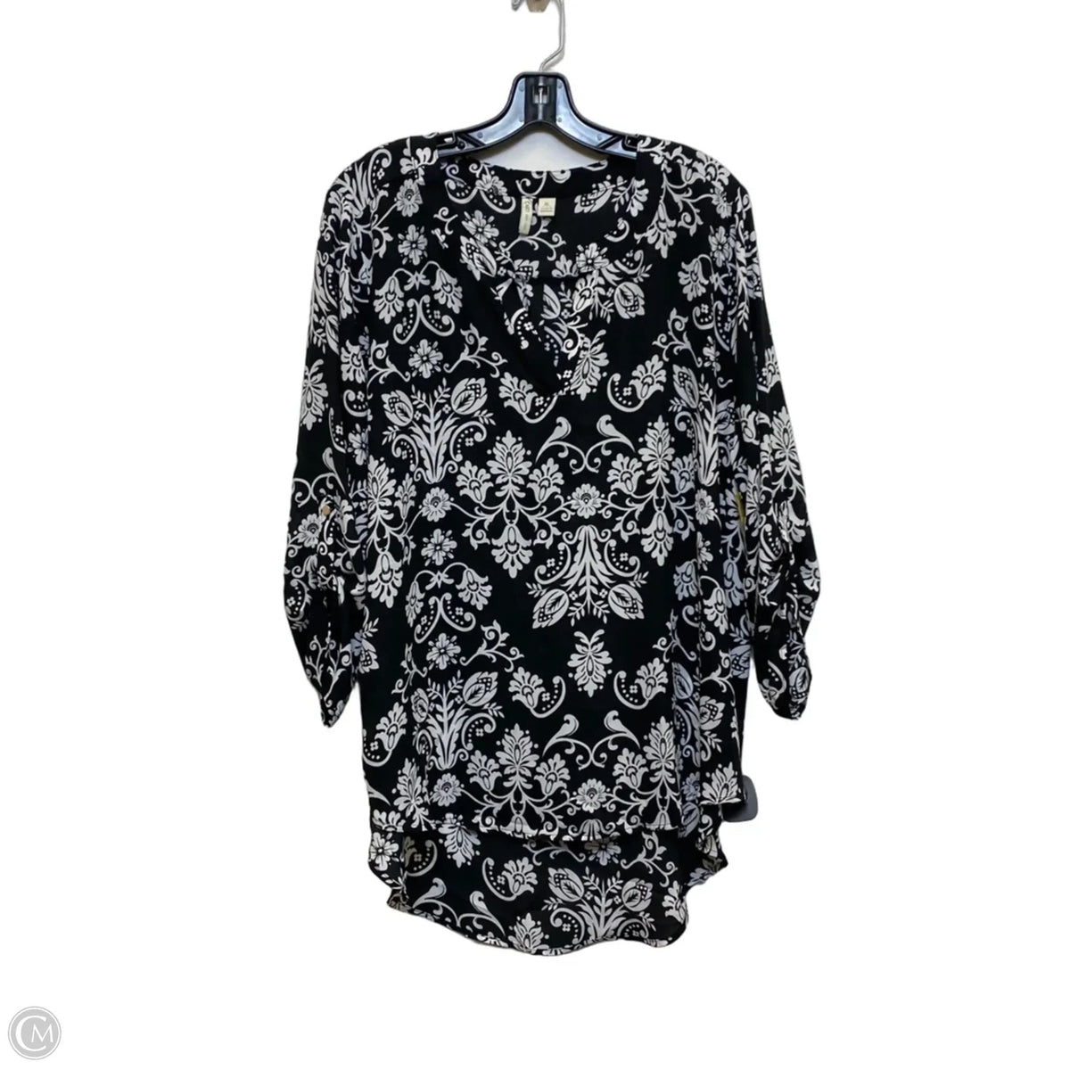 Top Long Sleeve By Cato In Black, Size: Xl