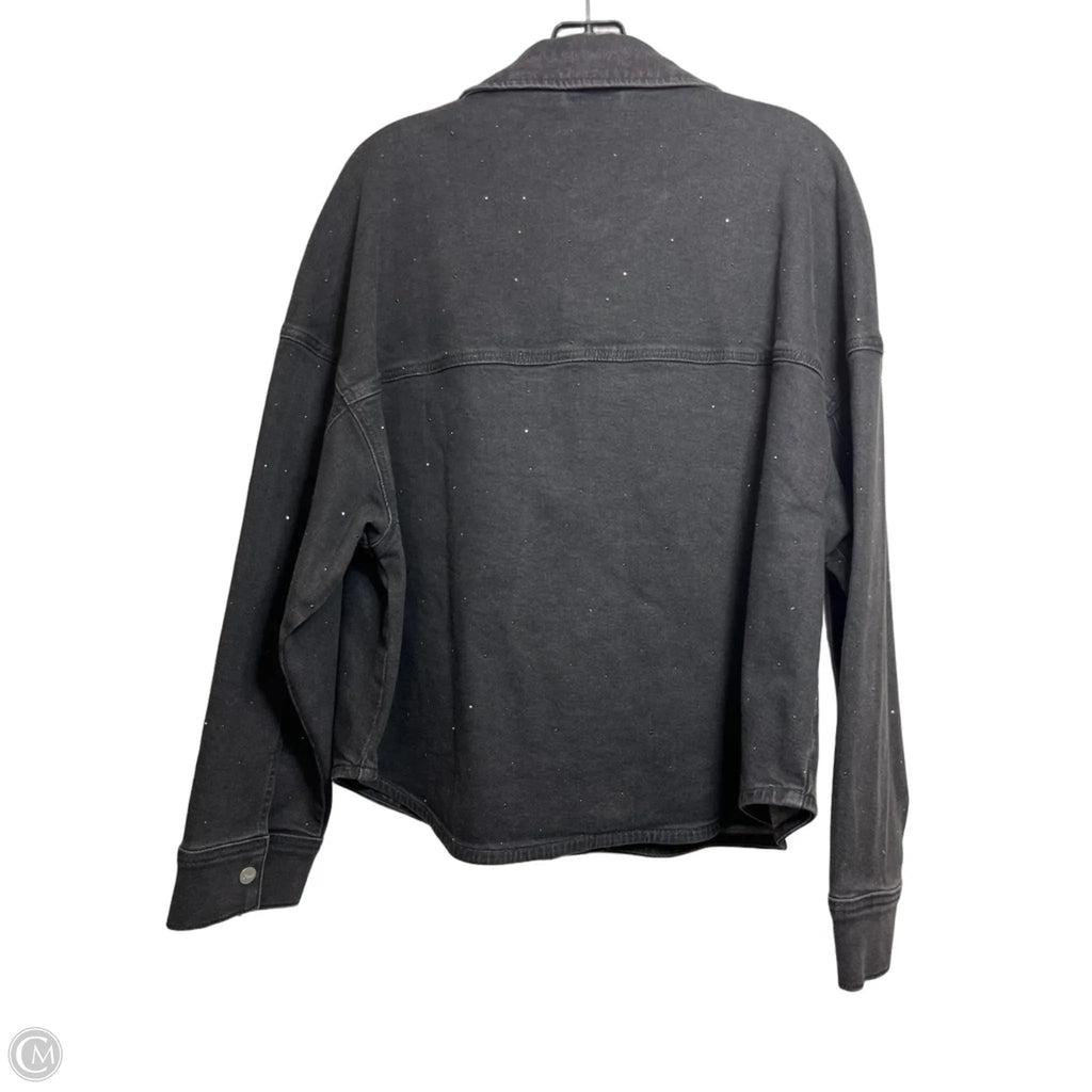 Jacket Denim By Pink In Black Denim, Size: Xl