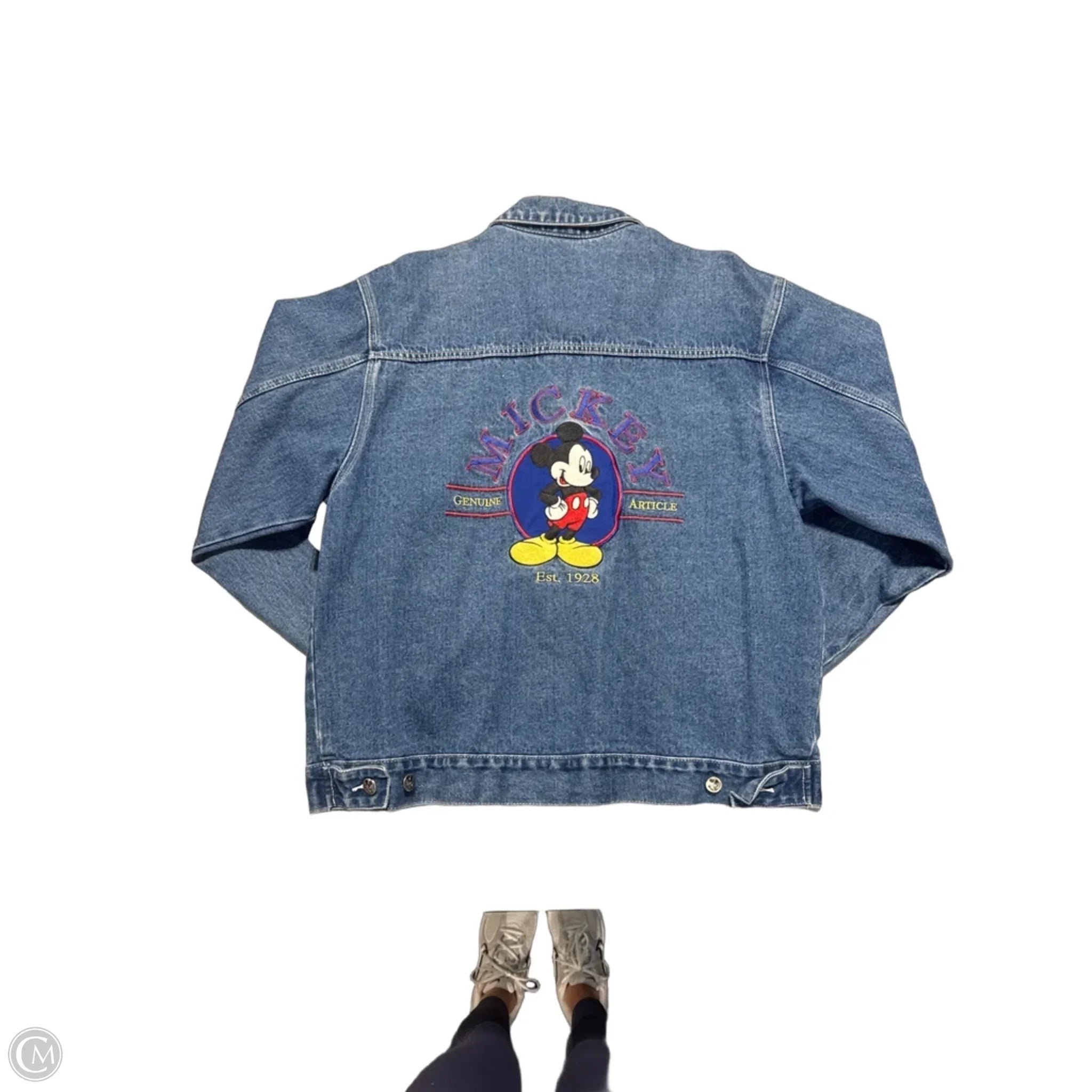 Jacket Denim By Disney In Blue Denim, Size: L