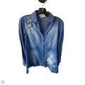 Top Long Sleeve By Vintage America In Blue Denim, Size: S