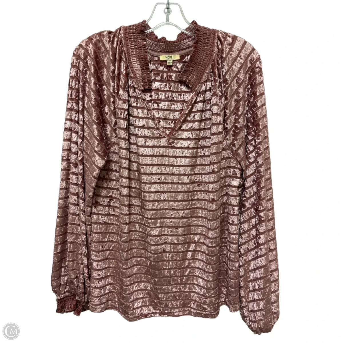 Top Long Sleeve By Kori America In Pink, Size: M
