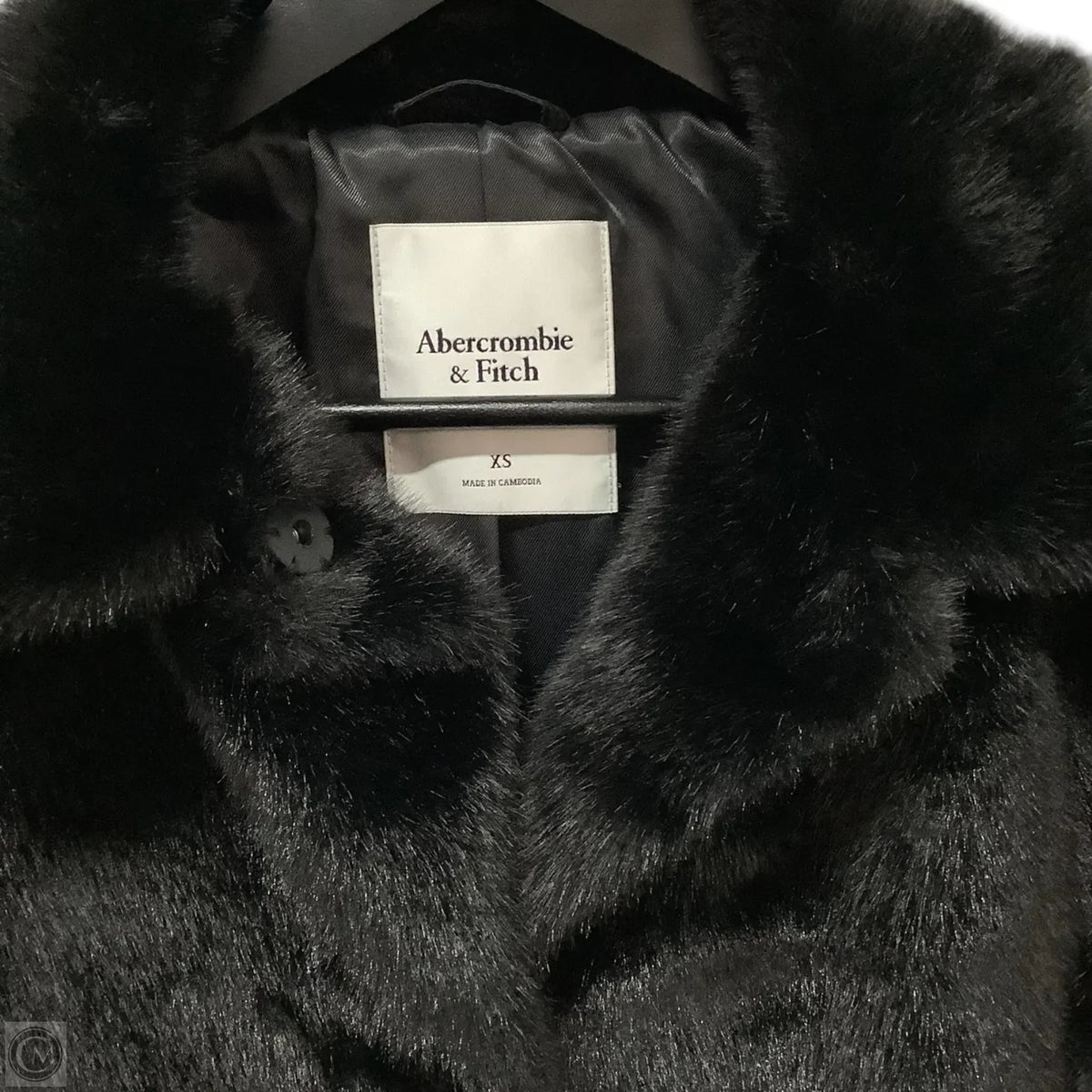 Coat Faux Fur & Sherpa By Abercrombie And Fitch In Black, Size: Xs