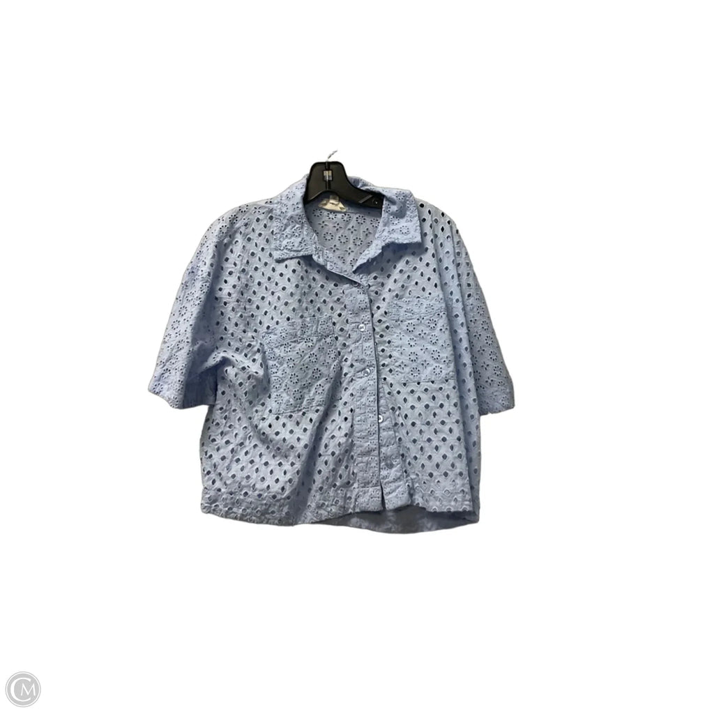 Top Short Sleeve By Marled In Blue, Size: Xl