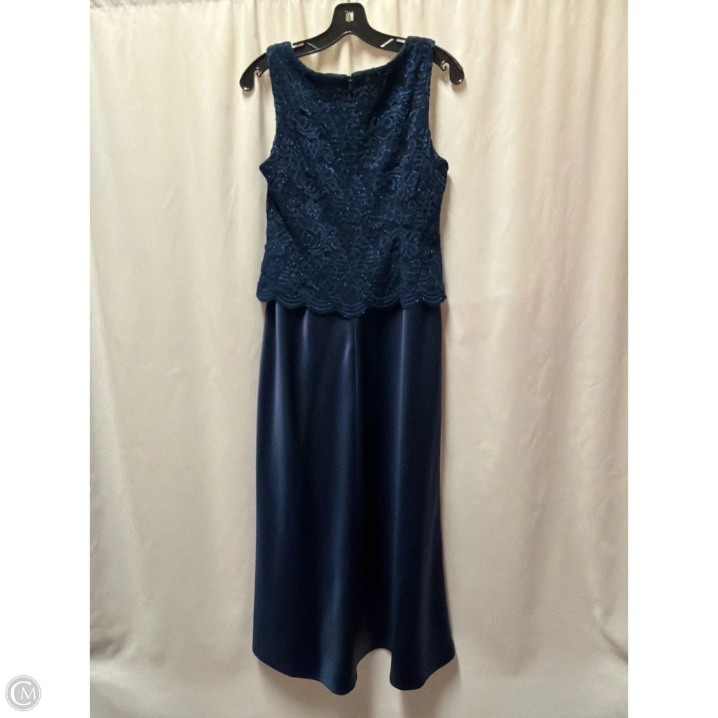 Dress Casual Maxi By Alex Evenings In Navy, Size: Mp