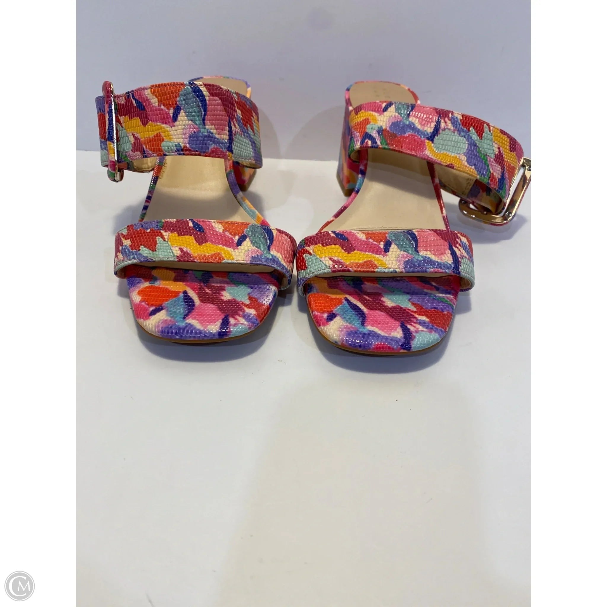 Shoes Heels Block By Alex Marie In Multi-colored, Size: 10