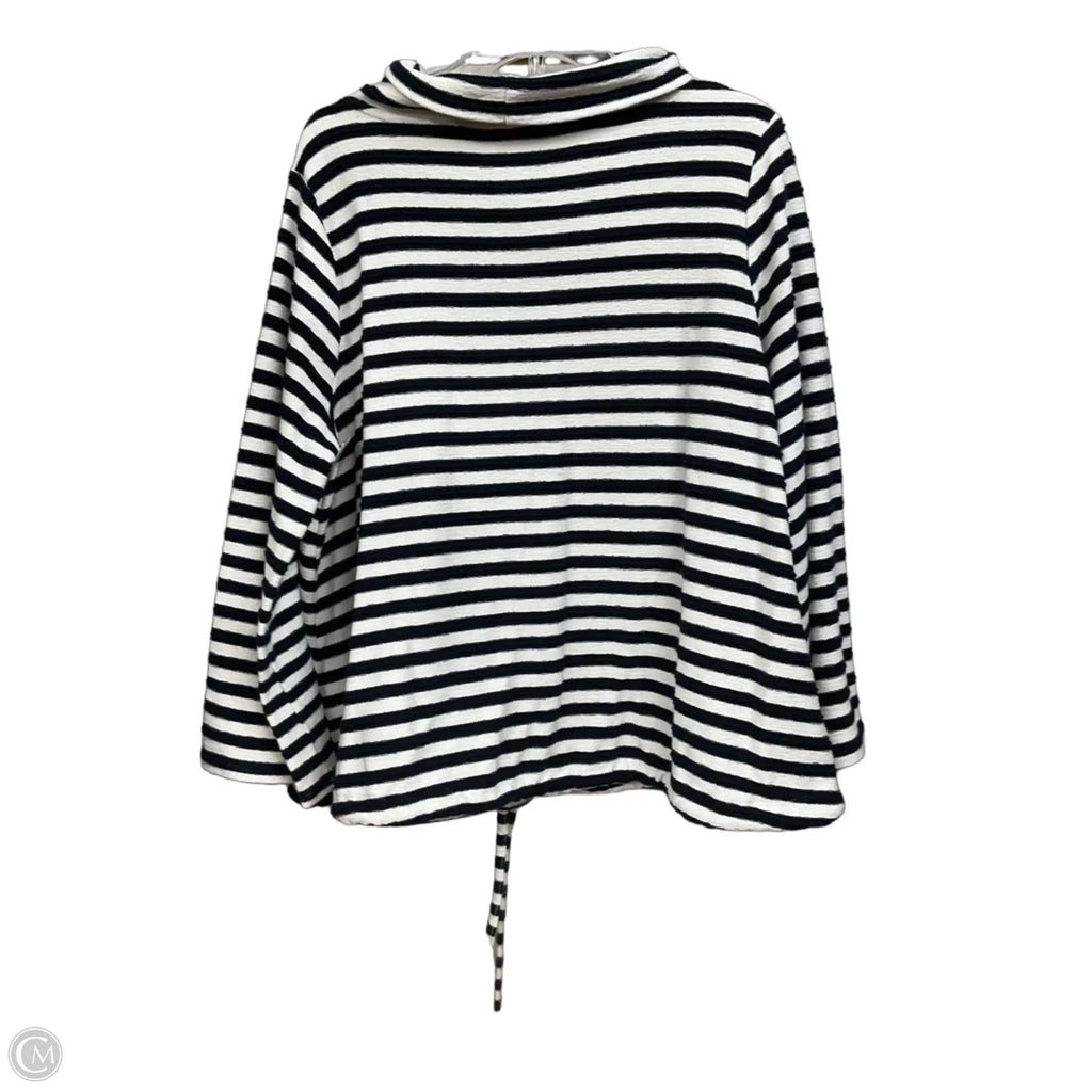 Top Long Sleeve By Loft In Striped Pattern, Size: Xl