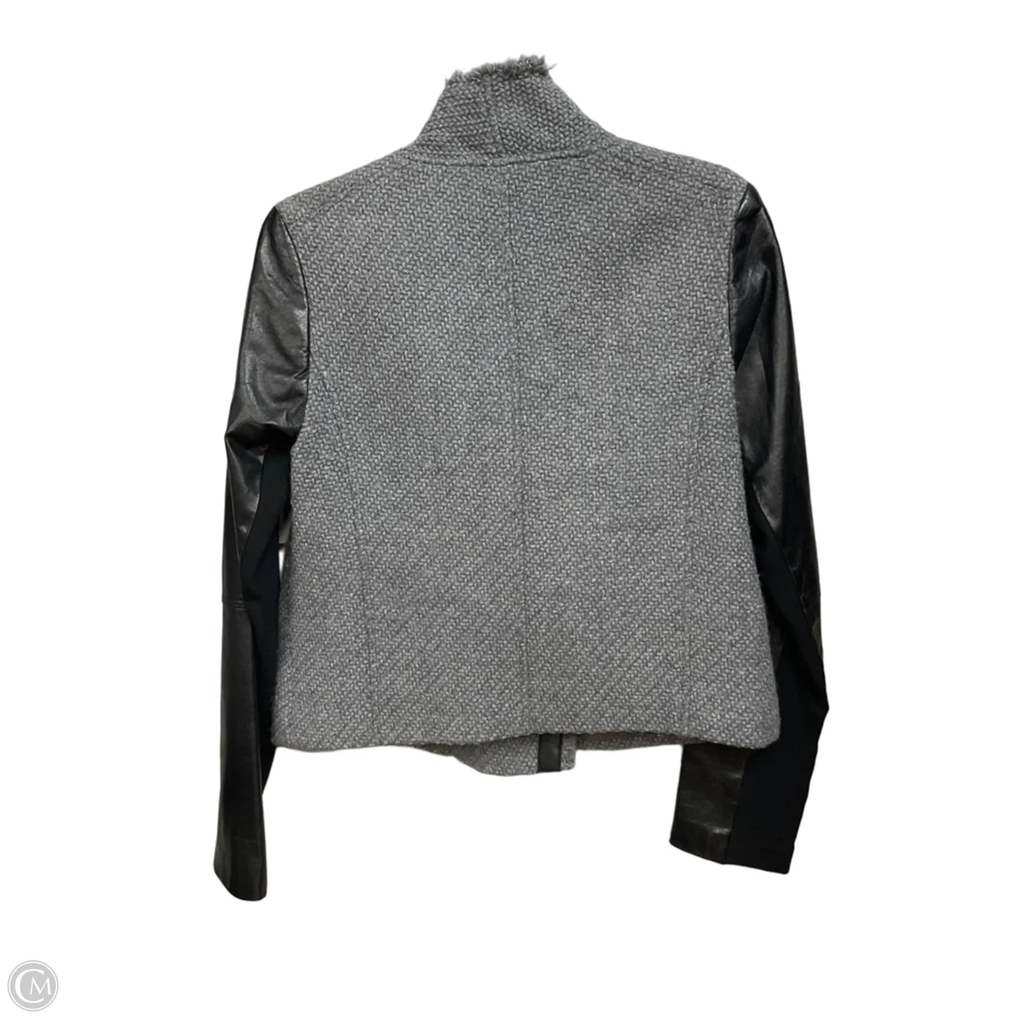 Jacket Moto By Vince In Black & Grey, Size: L