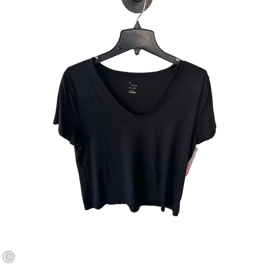 Top Short Sleeve Basic By A New Day In Black, Size: Xl