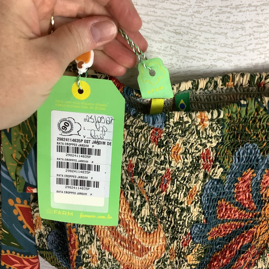 Top Long Sleeve Designer By Farm Rio In Green, Size: S
