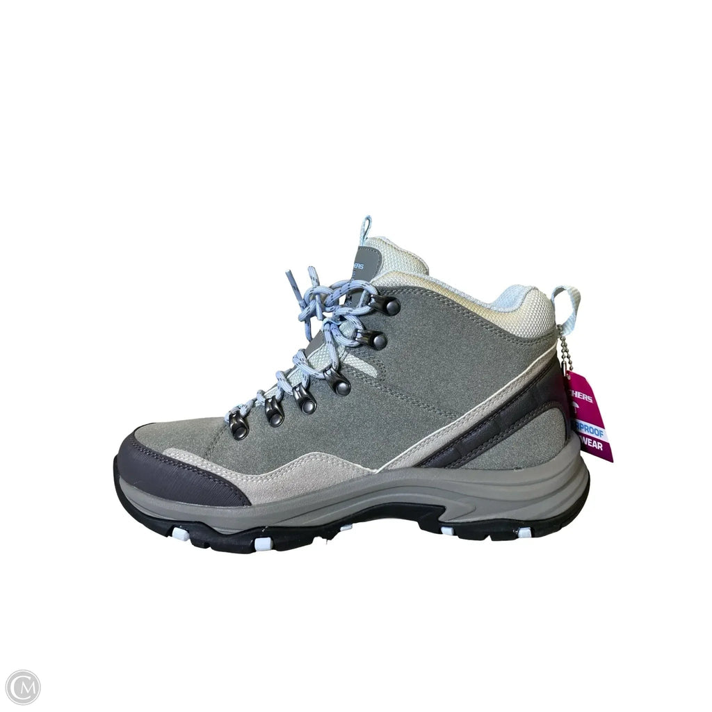 Boots Hiking By Skechers In Blue & Grey, Size: 8