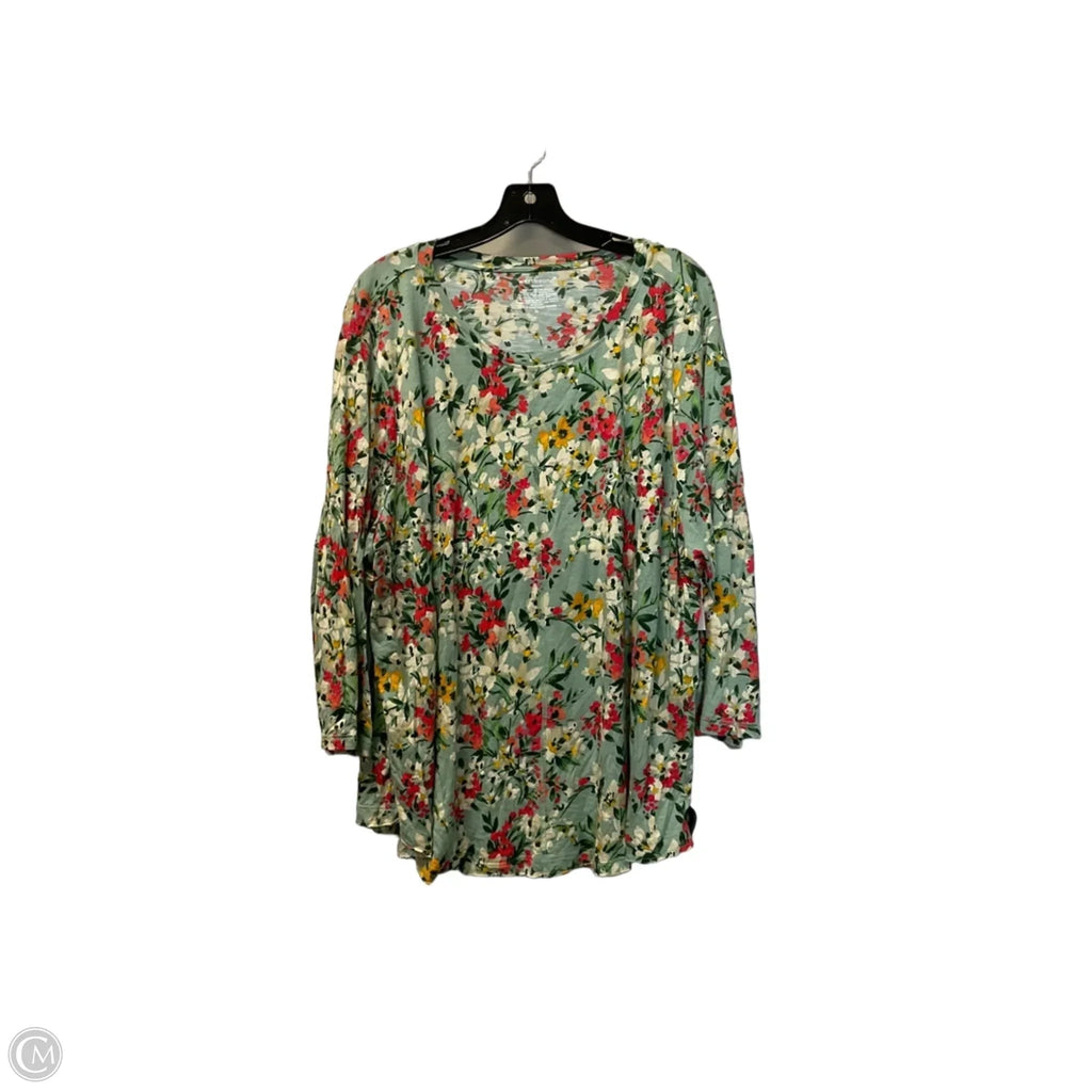 Top Short Sleeve Basic By West Bound In Green, Size: 3x
