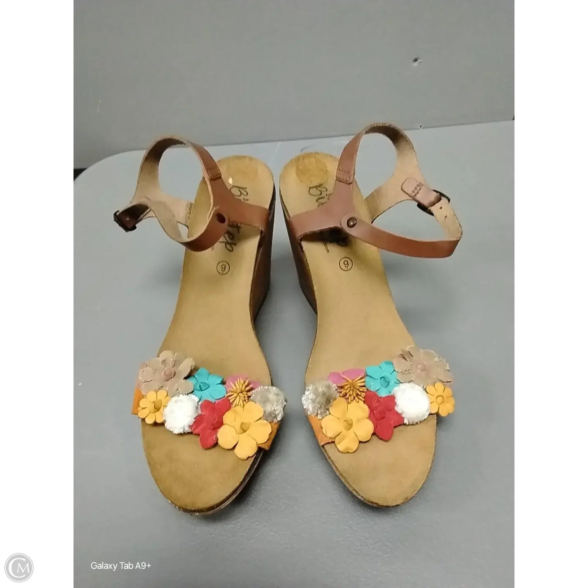 Shoes Heels Wedge By Clothes Mentor In Brown, Size: 9