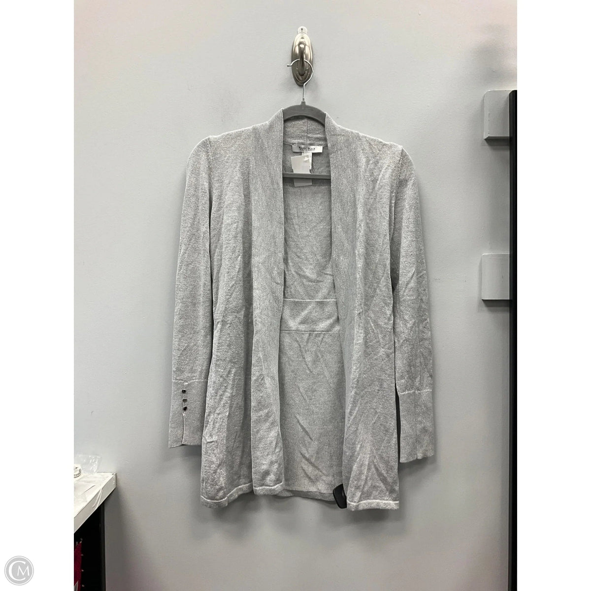 Cardigan By White House Black Market In Silver, Size: Xs