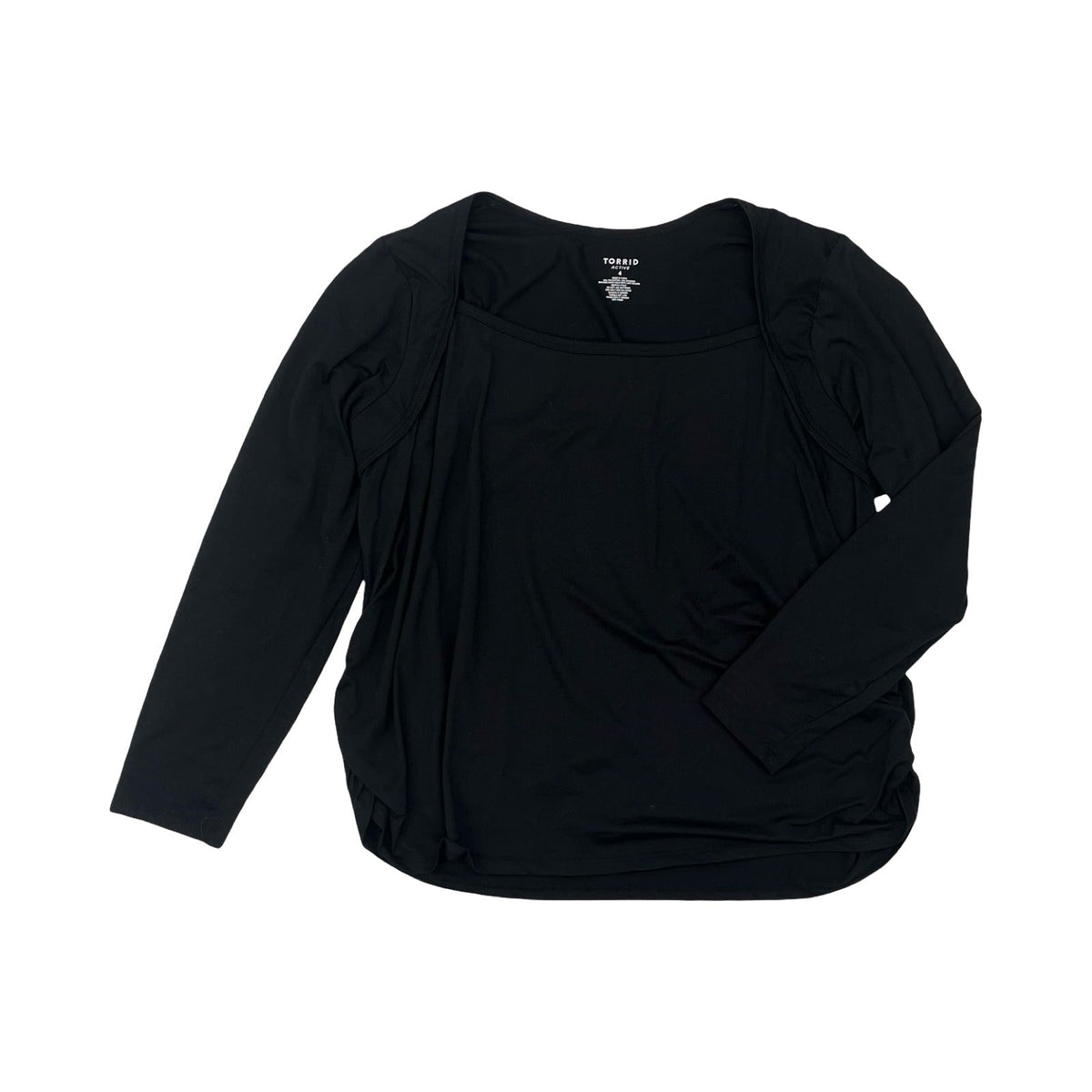 Athletic Top Ls Collar By Torrid In Black, Size:4X