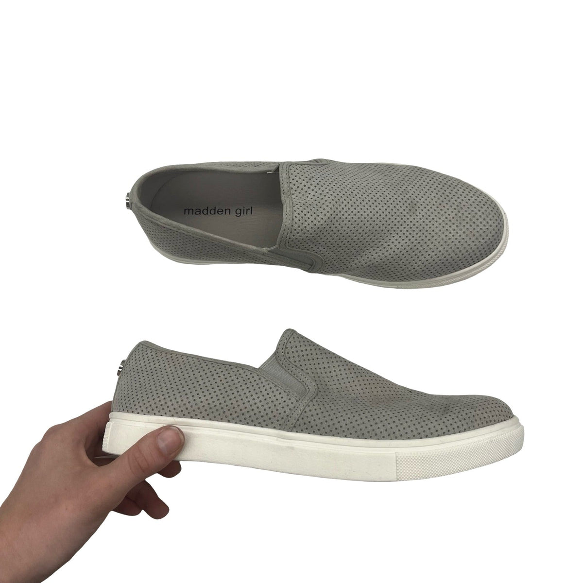 Shoes Flats By Madden Girl In Grey, Size:8