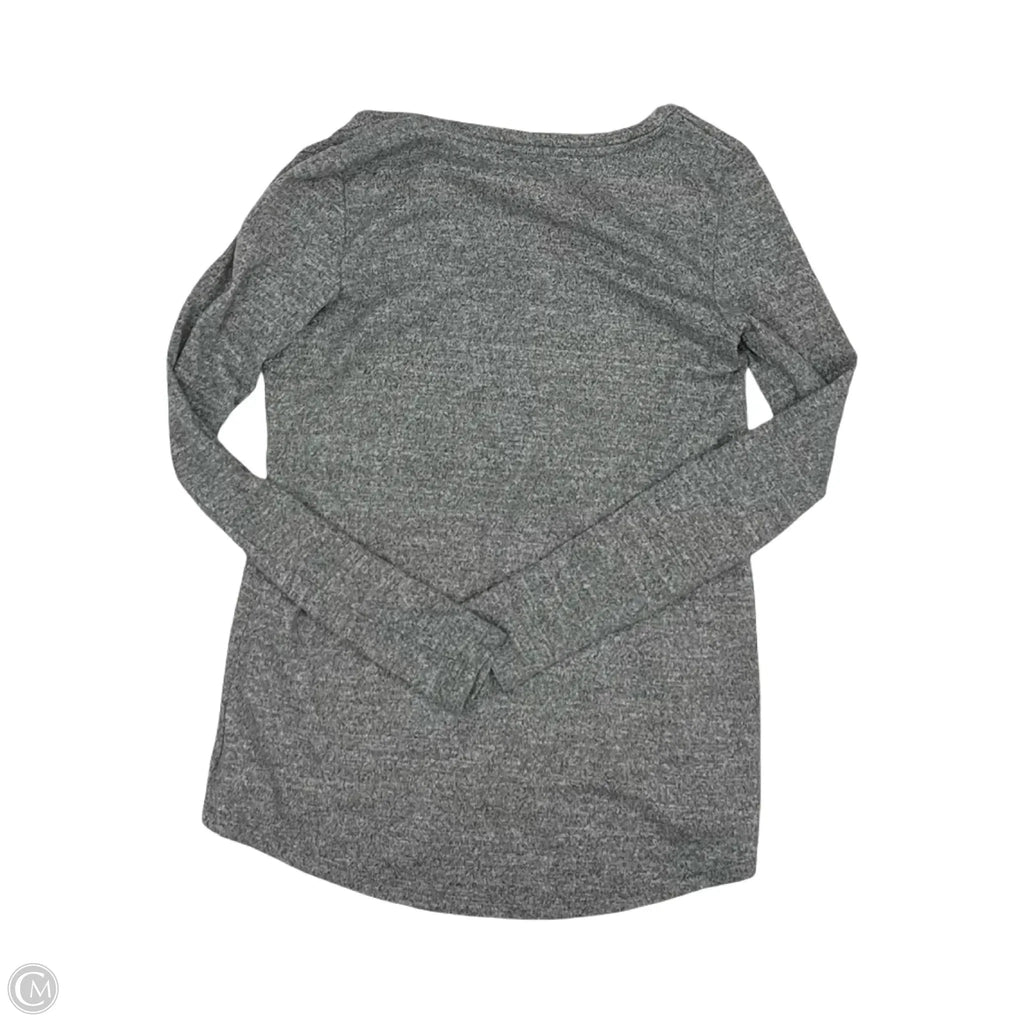 Top Long Sleeve Basic By American Eagle In Grey, Size: Xs