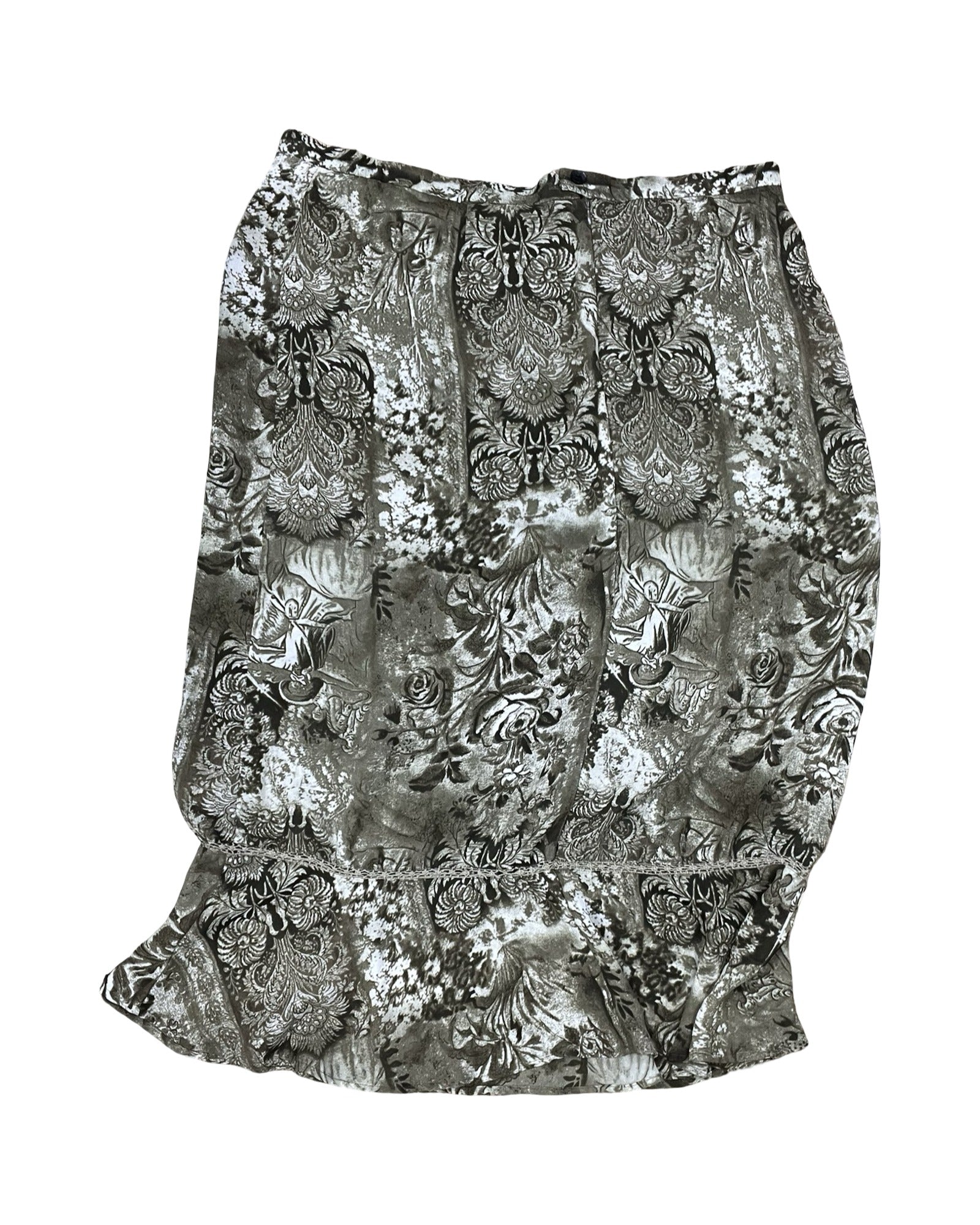 Skirt Midi By Sag Harbor In Green, Size:1X