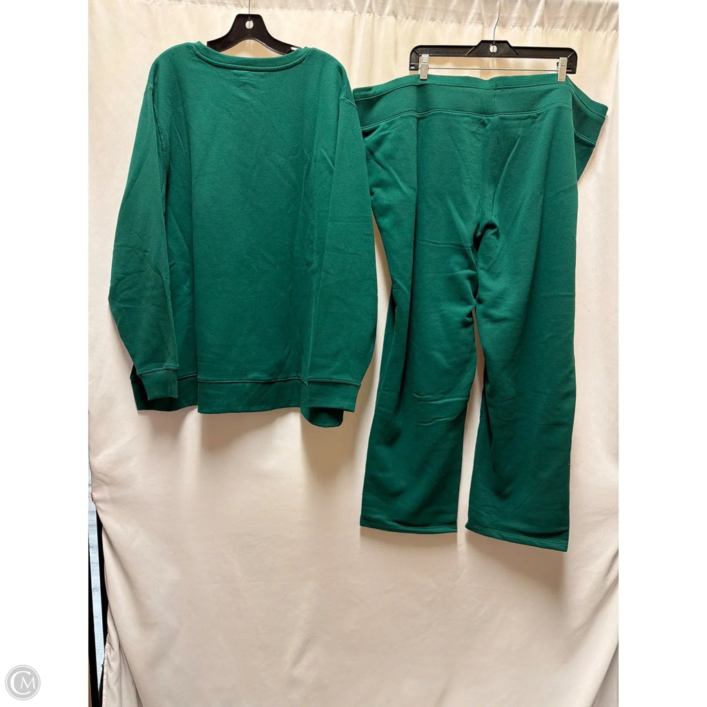 Athletic Pants 2pc By Tek Gear In Green, Size: 3x
