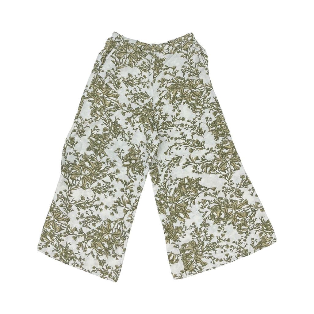 Pants Wide Leg By Clothes Mentor In Green & White, Size:L
