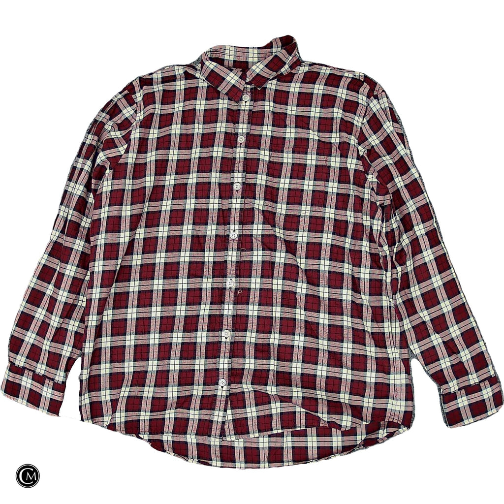 Top Ls By J. Crew In Plaid Pattern, Size: M