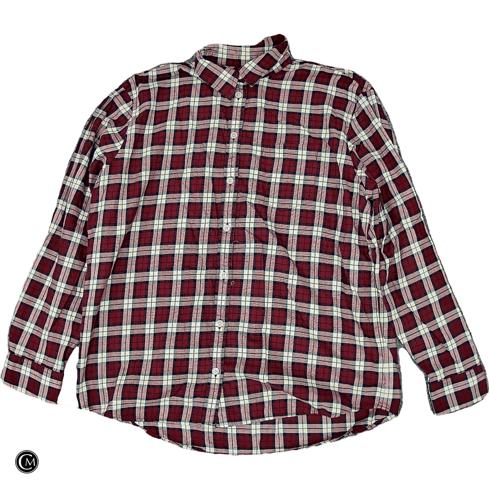 Top Ls By J. Crew In Plaid Pattern, Size: M