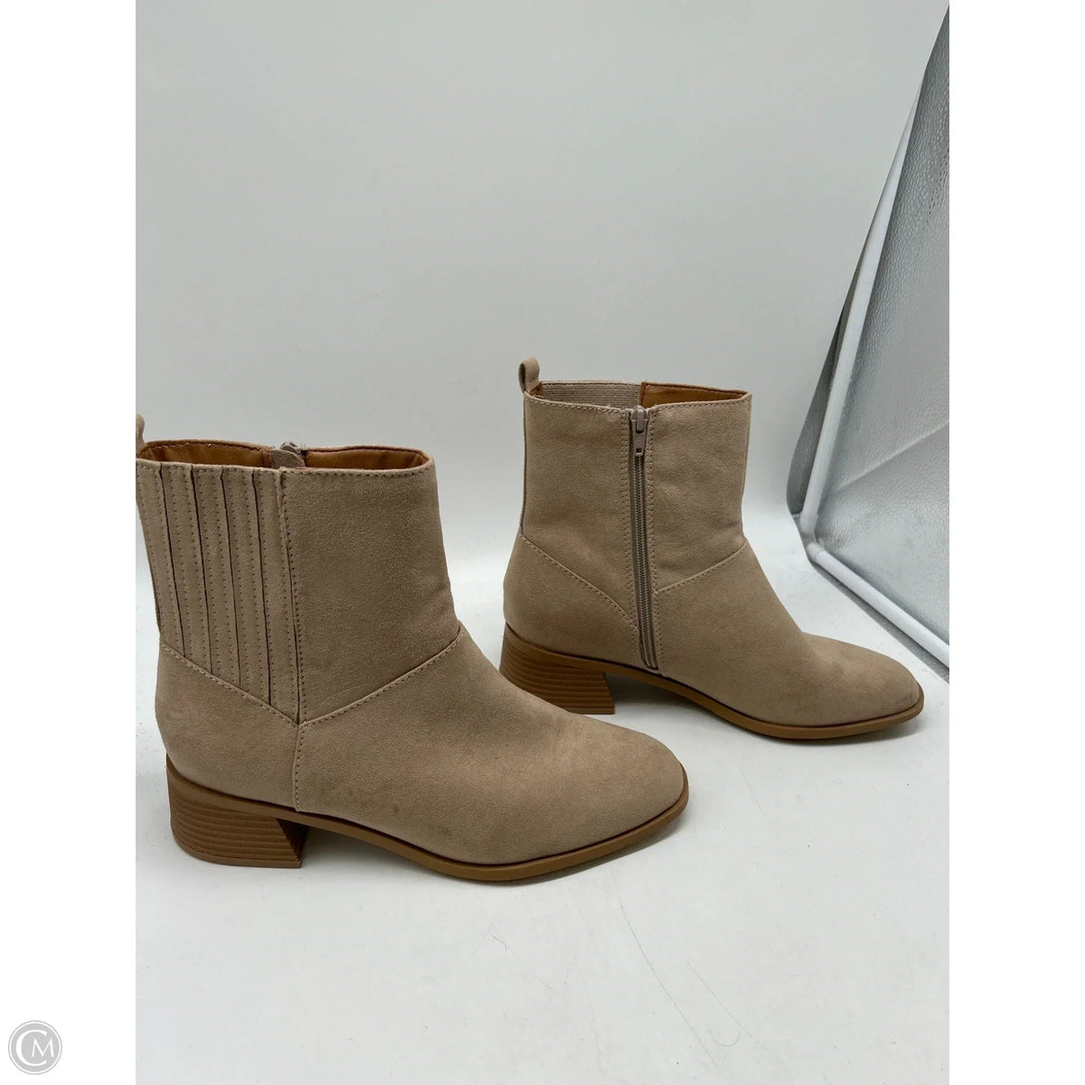 Boots Ankle Heels By Universal Thread In Beige, Size: 11